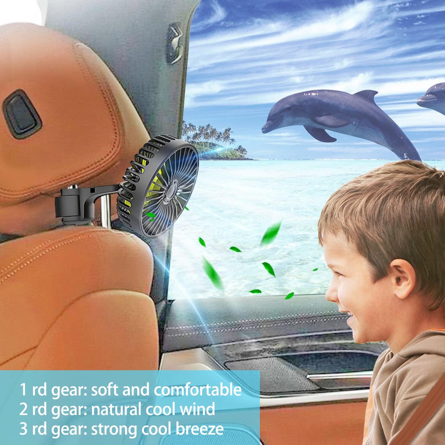 HASTHIP® 2 Pcs USB Fan with 3 Speed, Switch Controller, USB fan for Baby, Back Seat Passengers for Car Back Seat, Rotatable USB Fan with USB Cable, Headrest Mounted 5V Mini Fan HASTHIP® 2 Pcs USB Fan with 3 Speed, Switch Controller, USB fan for Baby, Back Seat Passengers for Car Back Seat, Rotatable USB Fan with USB Cable, Headrest Mounted 5V Mini Fan